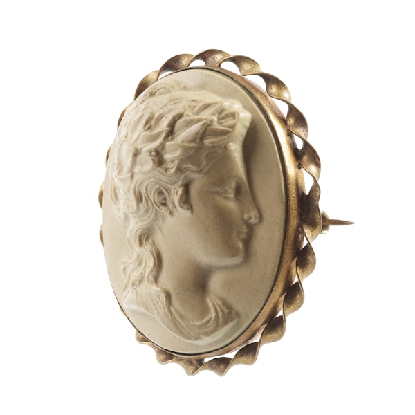 An Antique Lava Cameo Brooch - image 2