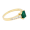 Emerald and diamond engagement ring SKU: 6934 DBGEMS - image 3