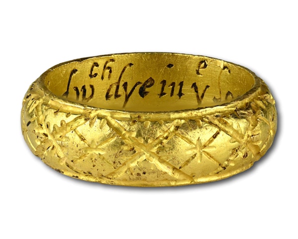 Rare gold and enamel memento mori ring. English, early 17th century. - image 4