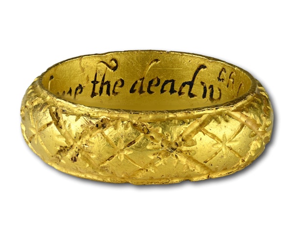 Rare gold and enamel memento mori ring. English, early 17th century. - image 6