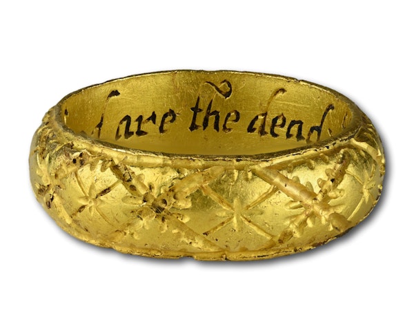 Rare gold and enamel memento mori ring. English, early 17th century. - image 7
