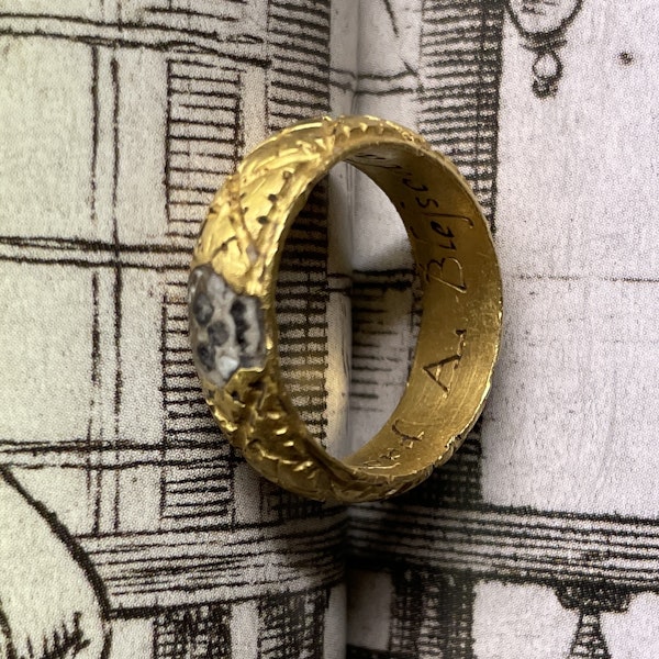 Rare gold and enamel memento mori ring. English, early 17th century. - image 15