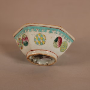 Chinese hexagonal bowl, 19th/20th century