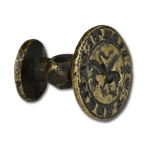 Medieval double ended bronze seal. English or French, 14th century. - image 10