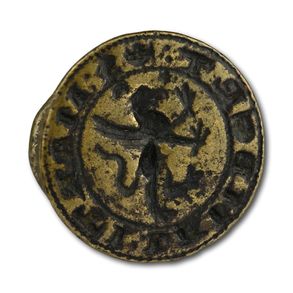 Medieval double ended bronze seal. English or French, 14th century. - image 4