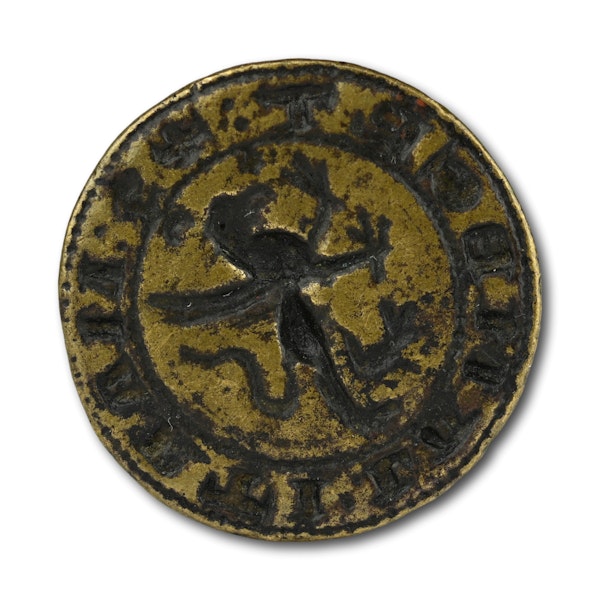 Medieval double ended bronze seal. English or French, 14th century. - image 9