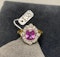 Pink Sapphire Diamond Ring in 18ct Yellow/White Gold date circa 1960, SHAPIRO & Co since1979 - image 5