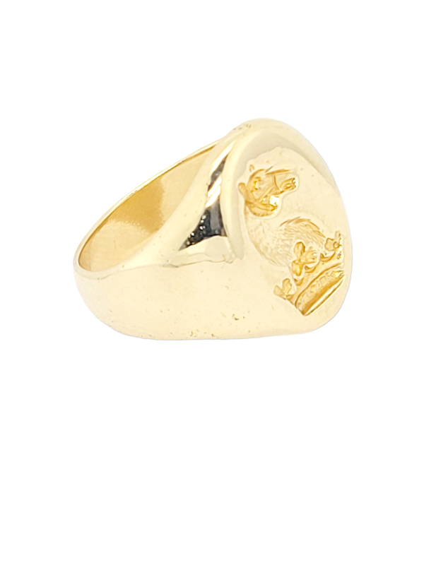 Seal engraved 18ct gold signet ring SKU: 6937 DBGEMS - image 3