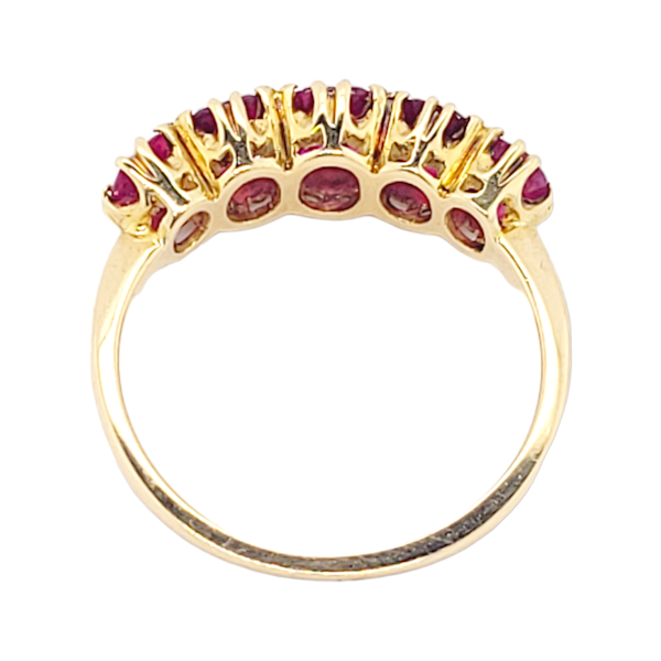 Antique gem ruby five stone ring SKU: 6939 DBGEMS - image 3