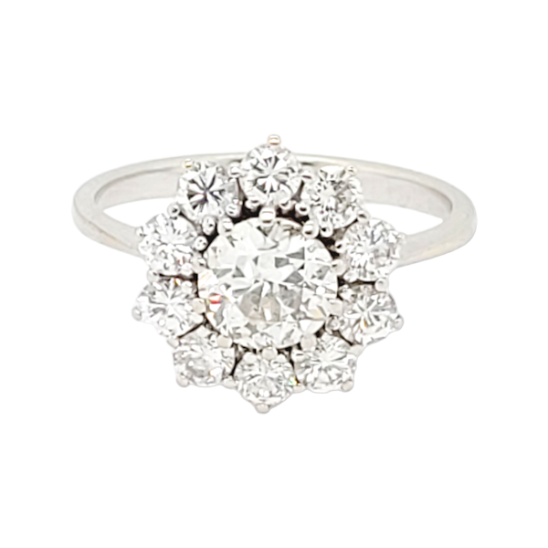 Vintage diamond cluster engagement ring SKU: 6943 DBGEMS - image 3