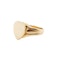 Retro 18 ct. gold heart shaped signet ring - image 2