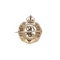 Vintage 18 ct. gold and platinum, diamonds and enamel Royal Engineers regimental brooch - image 2