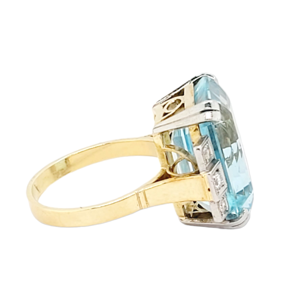 Aquamarine and diamond dress ring SKU: 6942 DBGEMS - image 3