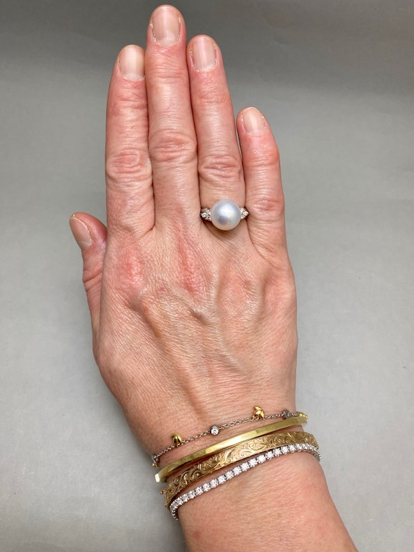 Pearl Diamond Ring, SHAPIRO & Co since1979 - image 1