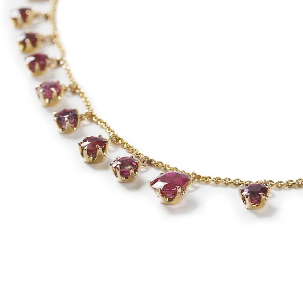 Antique Ruby And Gold Fringe Necklace, Circa 1920 - image 3