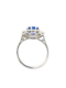 Sapphire and diamond cluster engagement ring SKU: 6950 DBGEMS - image 3