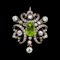 Antique peridot and diamond pendant SKU: 6952 DBGEMS - image 1