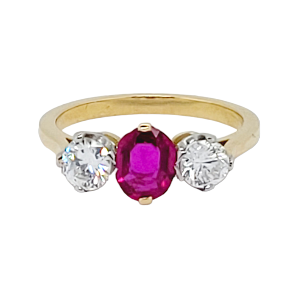 Gem ruby and diamond ring SKU: 6959 DBGEMS - image 1