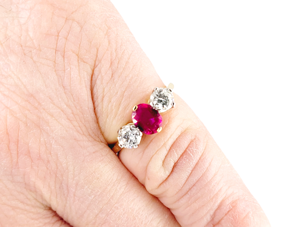 Gem ruby and diamond ring SKU: 6959 DBGEMS - image 2