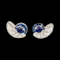 Art deco sapphire and diamond nautilus earrings SKU: 6960 DBGEMS - image 3