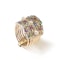 Antique Seven Row Ring With Amethyst, Peridot, Ruby, Pearl, Sapphire, Garnet, Emerald In Gold, Circa 1880 - image 2