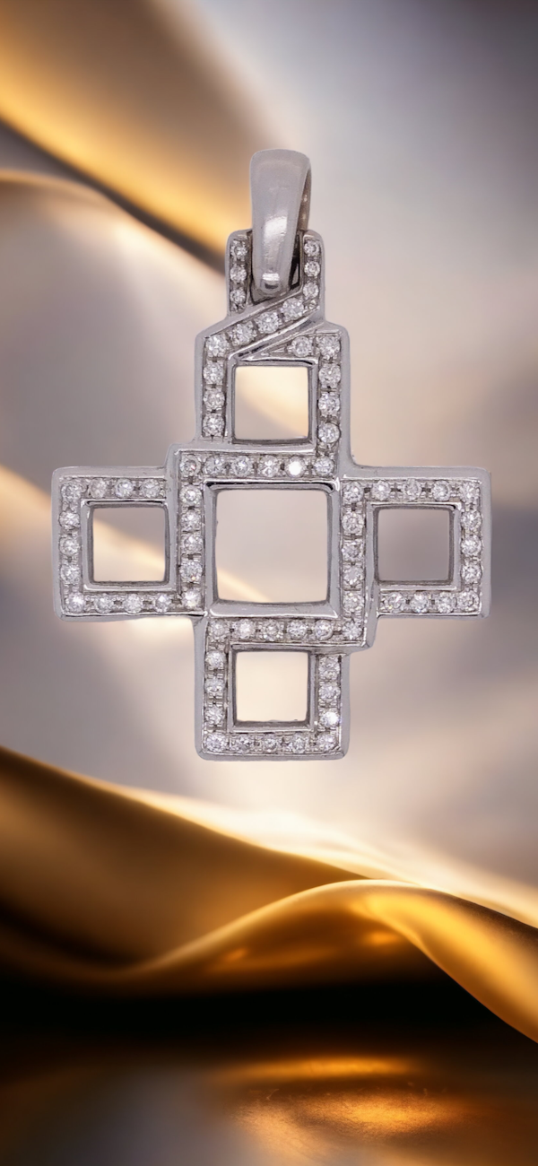 Contemporary Italian Diamond Cross. - image 4