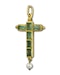Gold and enamel cross pendant set with table cut emeralds.  Spanish, early 17th century. - image 7