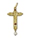 Gold and enamel cross pendant set with table cut emeralds.  Spanish, early 17th century. - image 3