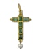 Gold and enamel cross pendant set with table cut emeralds.  Spanish, early 17th century. - image 6