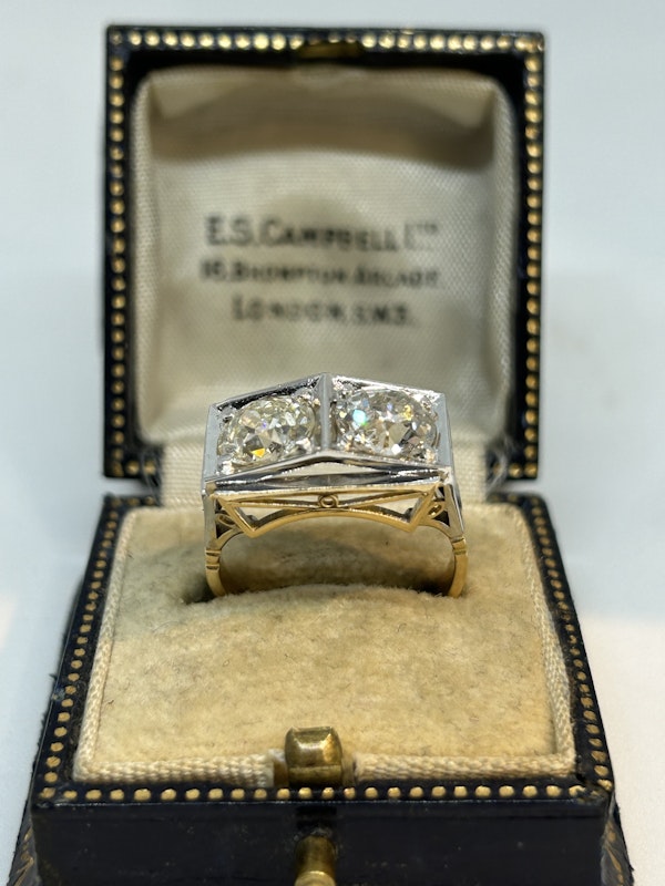 Lovely Art Deco French 1.5ct each diamond ring at Deco&Vintage Ltd - image 3
