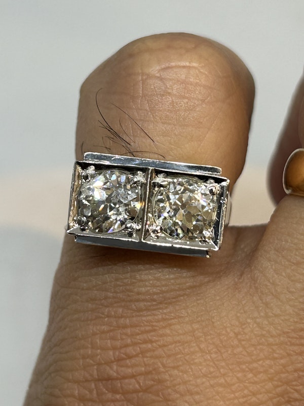 Lovely Art Deco French 1.5ct each diamond ring at Deco&Vintage Ltd - image 5