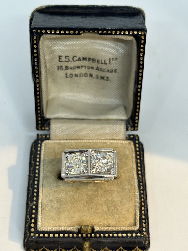 Lovely Art Deco French 1.5ct each diamond ring at Deco&Vintage Ltd - image 2