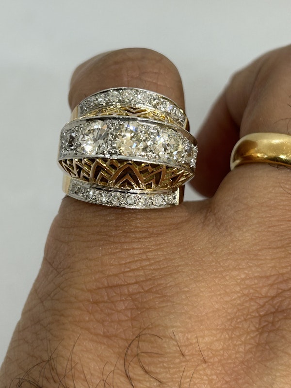 Nice 1950,s French diamond ring at Deco&Vintage Ltd - image 5