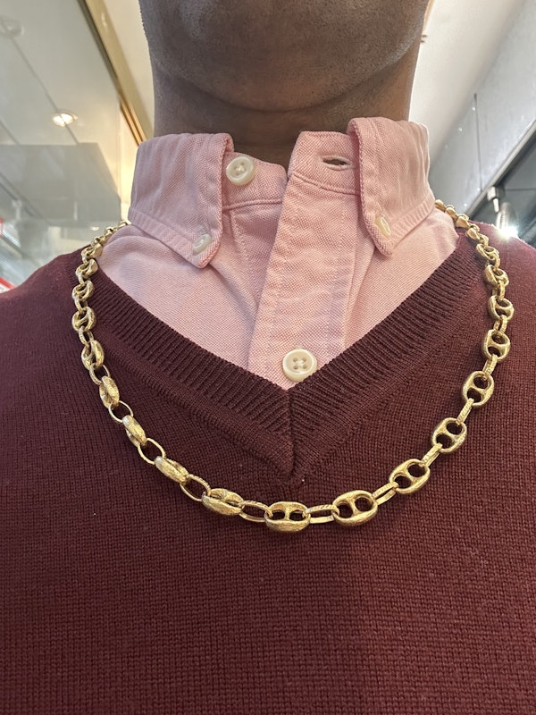 Nice and chunky 1970,s Kutchinsky 18ct gold long chain at Deco&Vintage Ltd - image 4