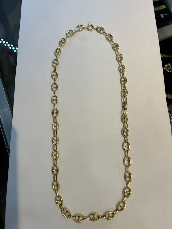 Nice and chunky 1970,s Kutchinsky 18ct gold long chain at Deco&Vintage Ltd - image 2