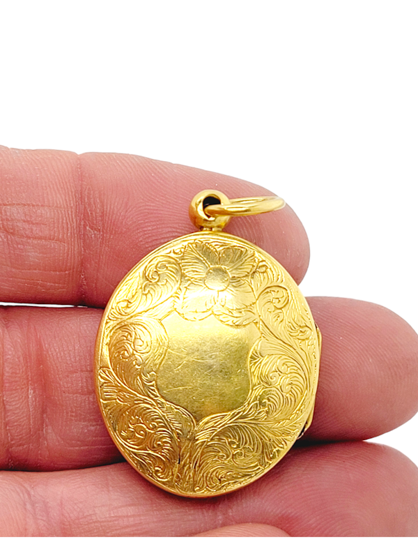 18ct gold antique locket SKU: 6972 DBGEMS - image 2