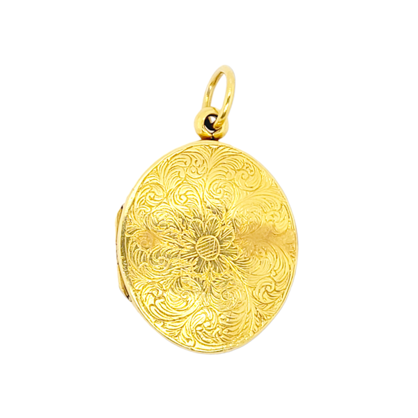18ct gold antique locket SKU: 6972 DBGEMS - image 3