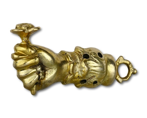 Silver gilt pomander pendant in the form of a figa. German, early 17th century. - image 10
