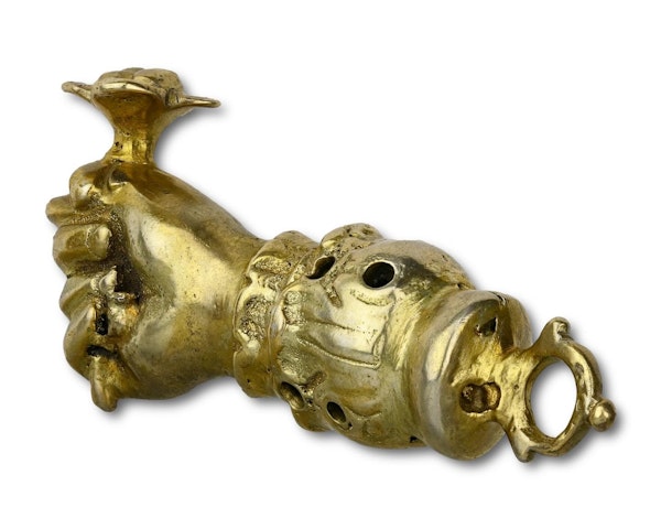 Silver gilt pomander pendant in the form of a figa. German, early 17th century. - image 5