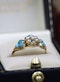 A very fine 15 carat (tested) Yellow Gold Turquoise and Pearl Ring. Circa 1860 - image 3