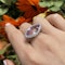 Modern Navette Kunzite, Diamond And Platinum Dress Ring - image 5
