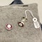 Ruby Diamond Target Halo Earrings date circa 1980, SHAPIRO & Co since1979 - image 9