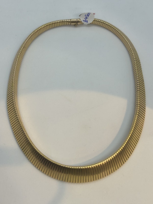 Lovely Victorian French 18ct gold Tubogas necklace at Deco&Vintage Ltd - image 3