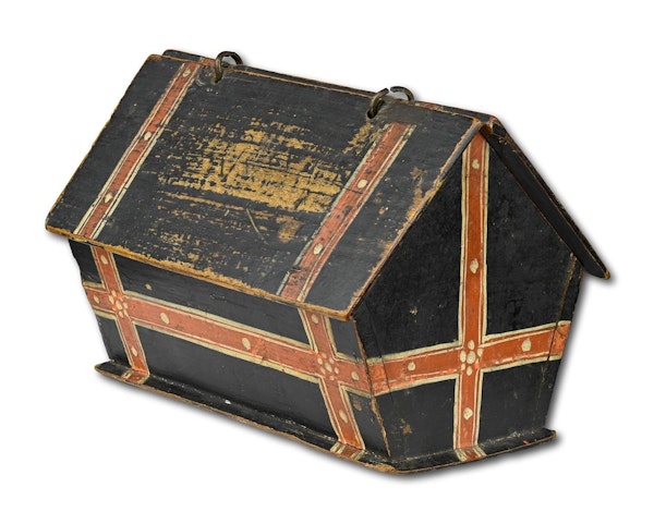 Miniature painted beech casket dated 1596. German, late 16th century. - image 9