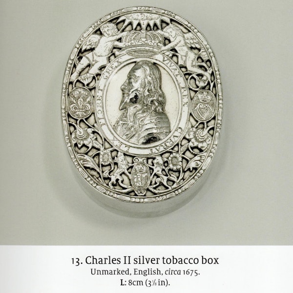 Silver tobacco box commemorating the Martyred King Charles I (c.1600-1649). - image 9