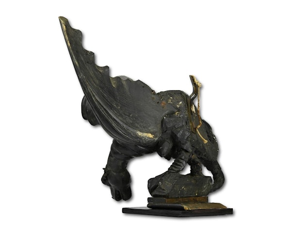 Ebonised wooden sculpture of a dragon. English, 19th century. - image 8