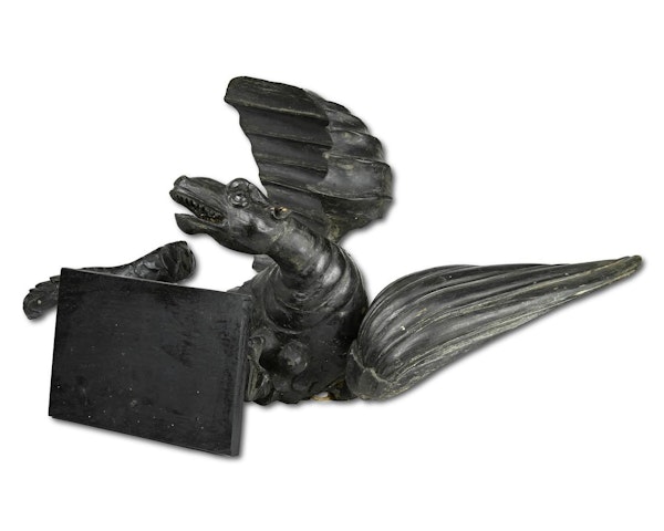 Ebonised wooden sculpture of a dragon. English, 19th century. - image 4