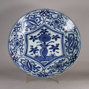 Japanese Arita blue and white plate, c.1680