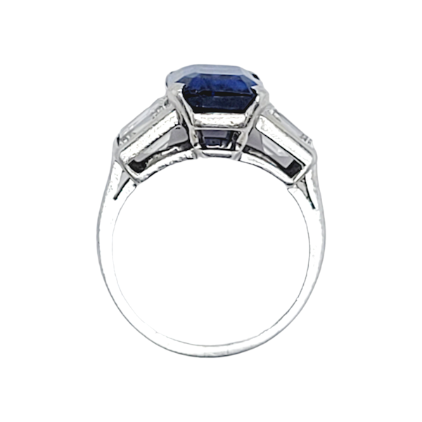 Art deco Ceylon sapphire and diamond engagement ring SKU: 6991 DBGEMS - image 3