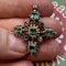 A gold and silver cross set with table cut emeralds and diamonds.  Spanish, early 18th century. - image 5
